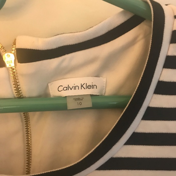 Calvin Klein Black and White Striped Dress - Picture 4 of 6